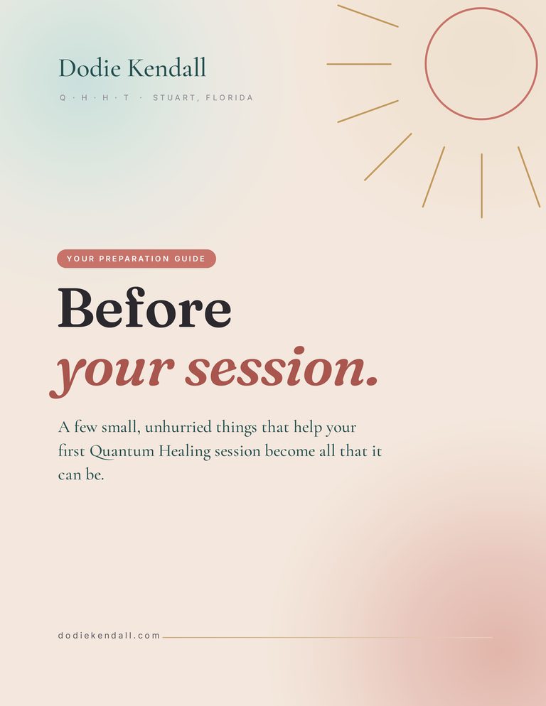 Cover of Dodie Kendall's free prep guide: Before your session.